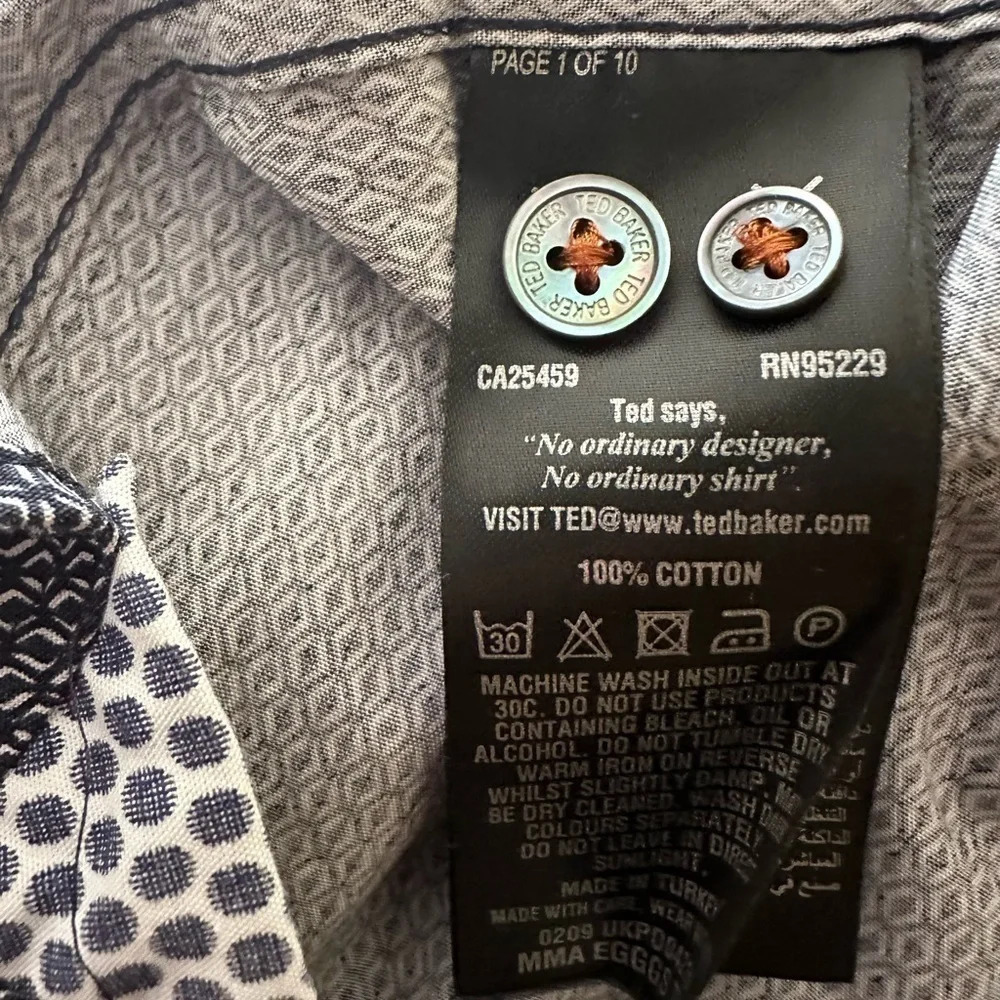 Ted Baker Pattern Button Down Shirt - image 3